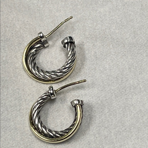 David Yurman Jewelry - David Yurman gold and silver earrings